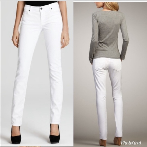 Ag Adriano Goldschmied Denim - 016 AG Adriano Goldschmied the Stilt” White Cigarette Leg Jeans.  Size 29R